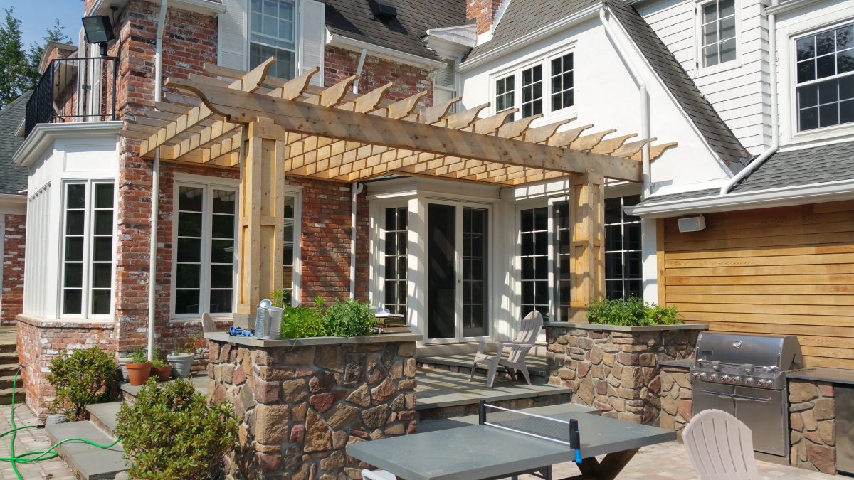 Pergolas designed and built by Miles Bradley 